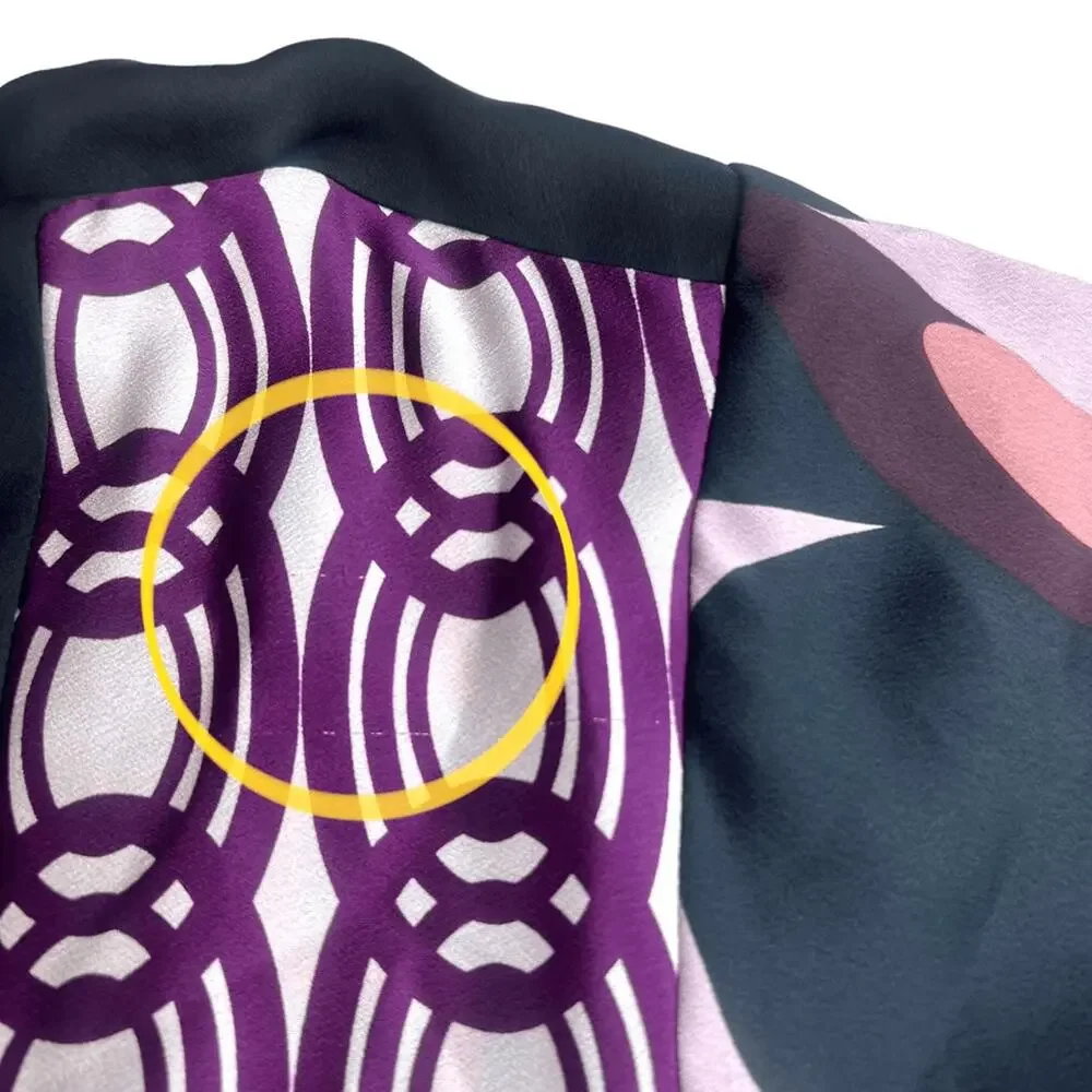 NWT Trina Turk Printed Boat-Neck Kimono  3/4 Sleeve Belted Shift Dress Sz 4 - Picture 7 of 8